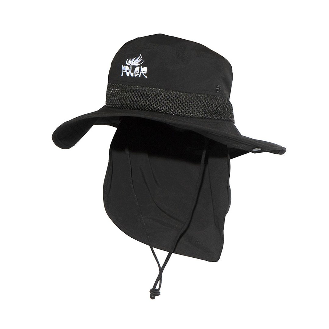 日本限定 POLER 2WAY LONG BRIM SUNGUARD HAT 战术渔夫帽 黑色 - 帽子 - 其他材质 黑色
