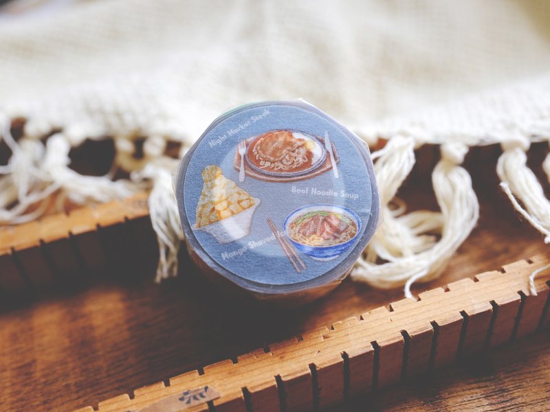 台湾美食－3.5cm亮面PET胶带(带离型纸) - 纸胶带 - 塑料 