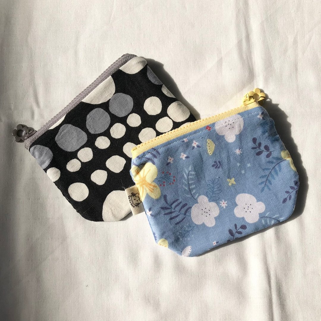 小零钱包_花草圆圆系列 拉链零钱包 零钱包 - 零钱包 - 棉．麻 