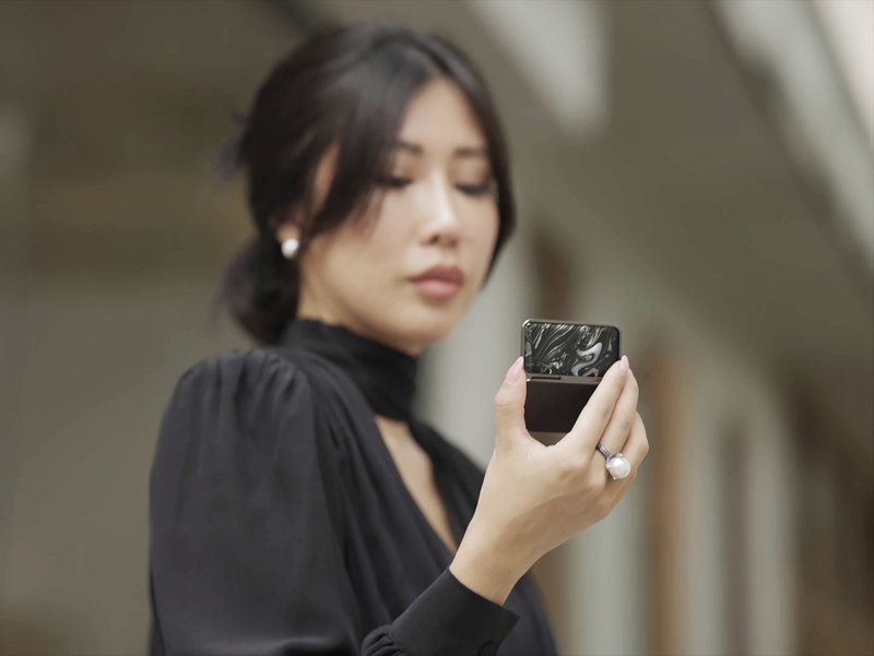 Alchemy • 母贝纹理 | 3合1口袋镜子| 补妆镜+粘贴式卡套=支架 - 手机配件 - 其他材质 