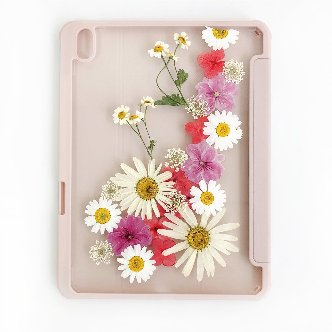 天然粉白花手作押花iPad壳 iPad Air 11寸13寸iPad Pro11寸13寸 - 平板/电脑保护壳 - 植物．花 