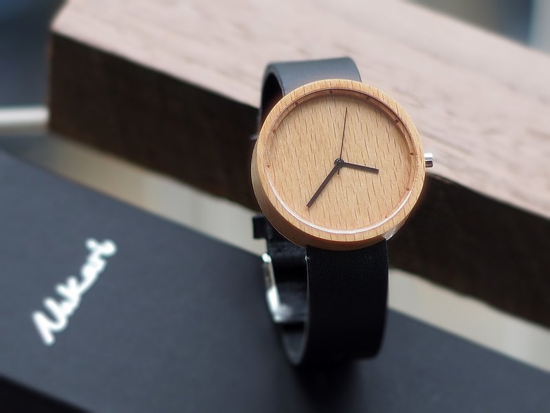 Nakariwatch Beech Black Men size - 女表 - 木头 