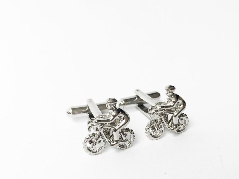 运动系列- 踏单车 袖扣  Cycling Cuffliink - 袖扣 - 其他金属 