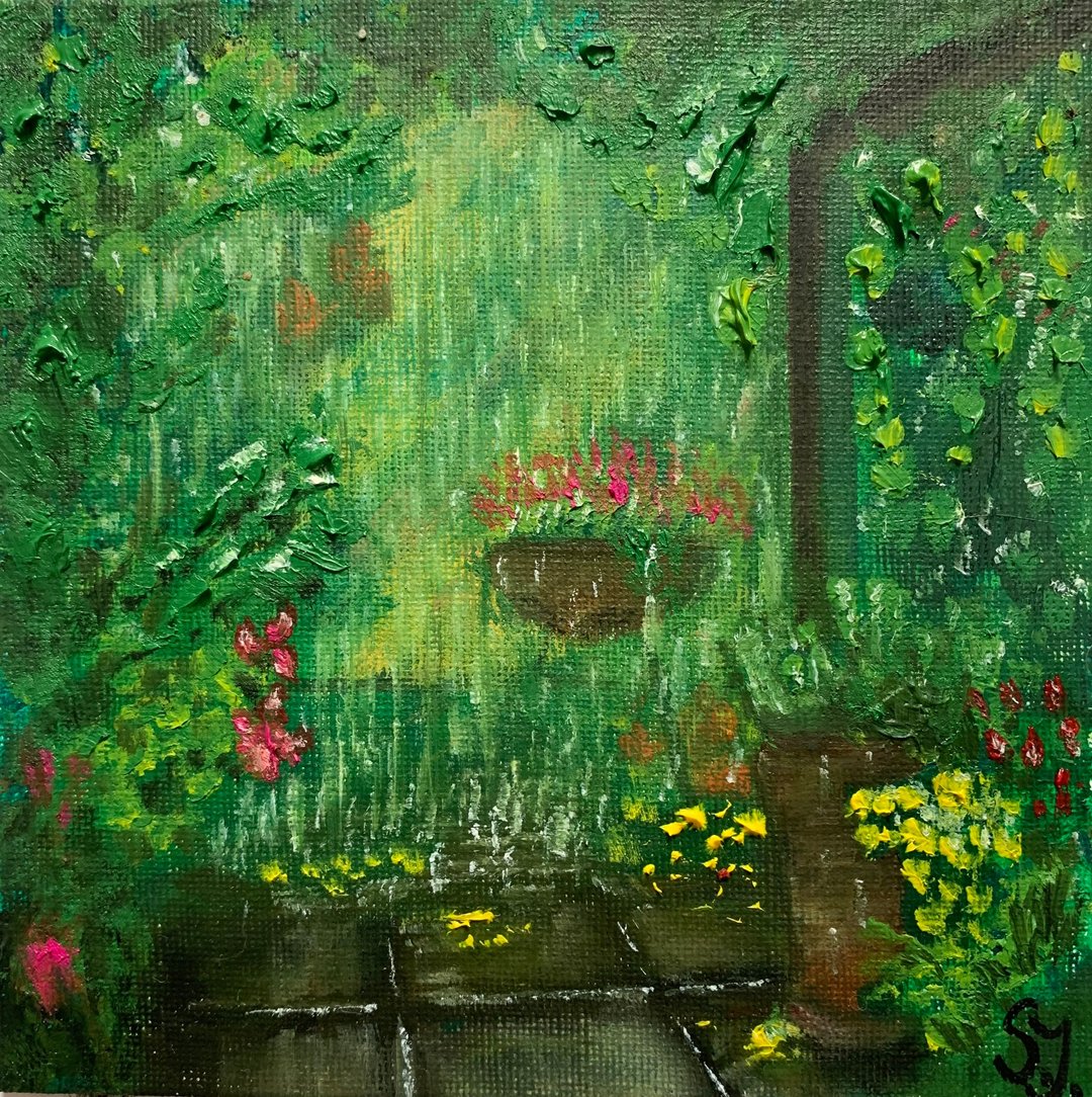 室内画 梅雨风景 Art 梅雨原画风景 - 墙贴/壁贴 - 其他材质 绿色