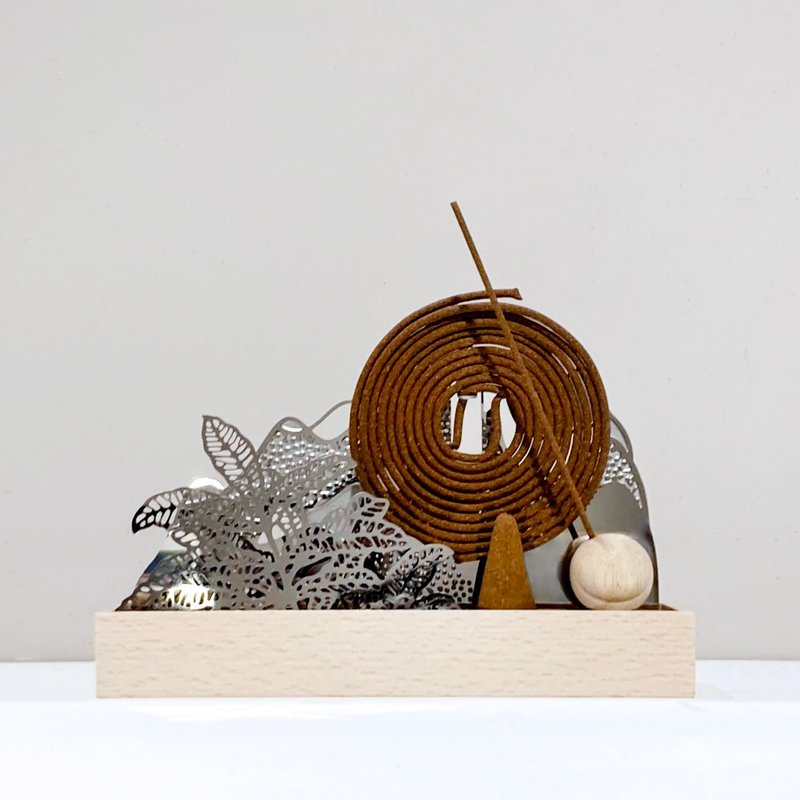 馨心斋 X FERN ONLY 香品座组合包|线香 相塔 盘箱 长辈 艾草 礼 - 香薰/精油/线香 - 木头 咖啡色