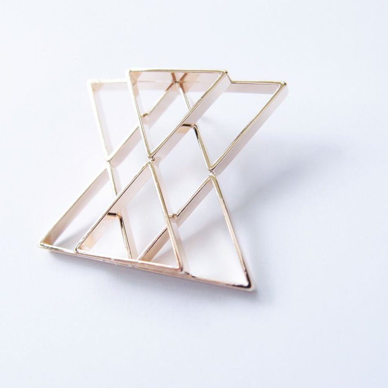 几何风景21 金属胸针 - 胸针 - 其他金属 金色