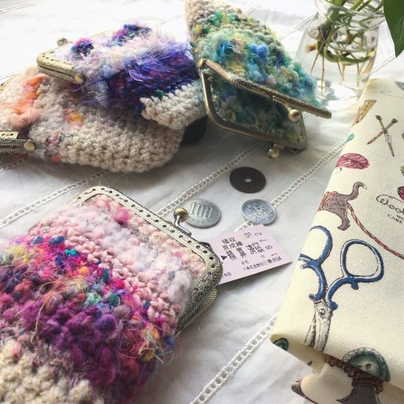 香港【1 人成团】零失败迷你彩纱口金包工作坊 - 编织/羊毛毡/布艺 - 羊毛 