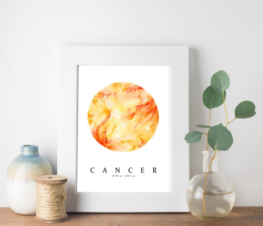 【巨蟹座】十二星座星空复制画 | 订制生日礼物 | 生活风室内挂画 - 海报/装饰画/版画 - 纸 