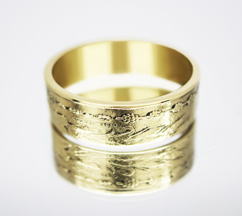 West African States Coin Ring 5 francs 1976 coin rings for men coin rings gift - 戒指 - 其他金属 