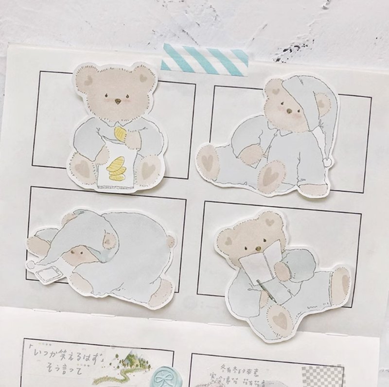 都是小熊熊 盐系可爱百搭手帐异形便签 40枚 - 便条纸/标签贴 - 其他材质 多色