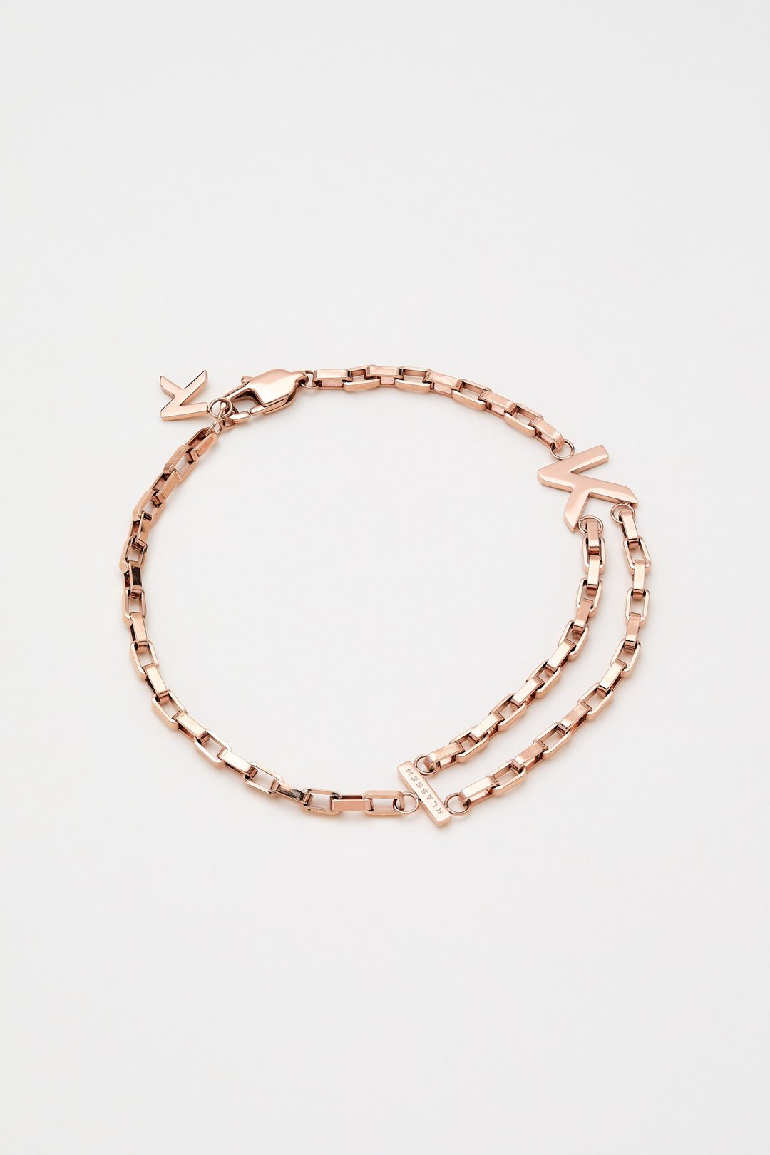 Double Chain Rose Gold Bracelet  手链 - 手链/手环 - 不锈钢 