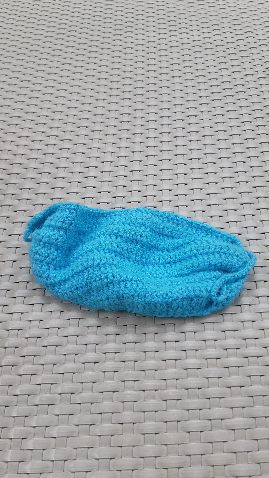 adult crochet cover face mask handmade  blue color - 口罩 - 其他材质 蓝色