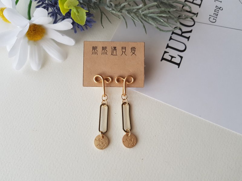 【时光】无痛耳夹、夹式耳环、耳钩 - 耳环/耳夹 - 其他材质 金色