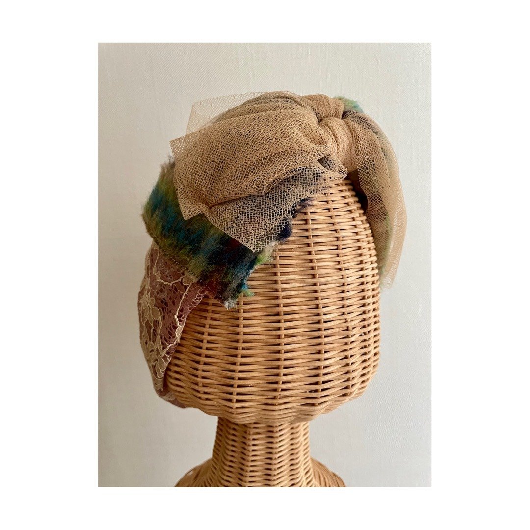 fur ribbon/Beige - 发饰 - 尼龙 卡其色