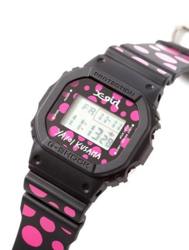 《Yayoi KUSAMA：YAYOI KUSAMA×G-SHOCK 》草间弥生圆点手表 X-girl 版 - 女表 - 塑料 黑色