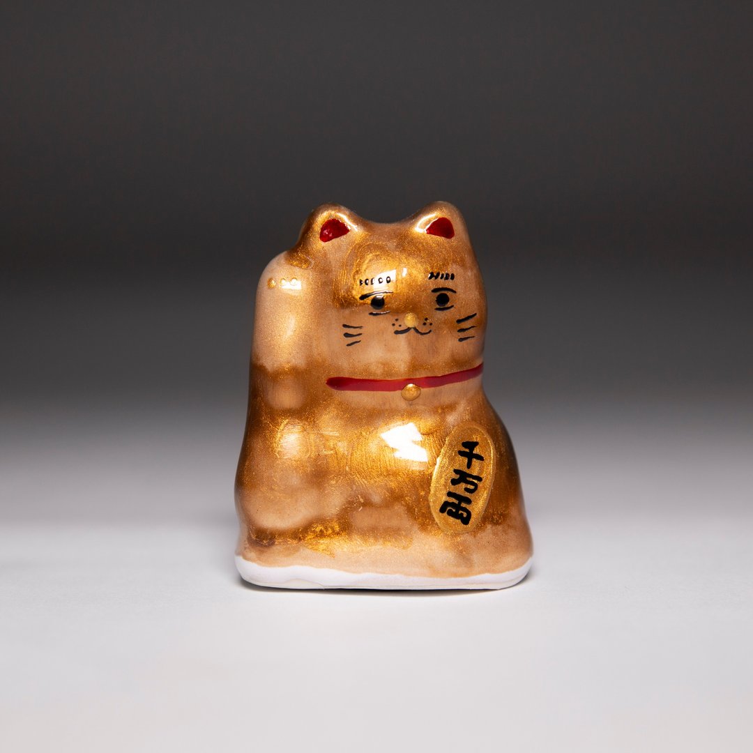 街头开运招财猫-金花喵 - 摆饰 - 陶 白色