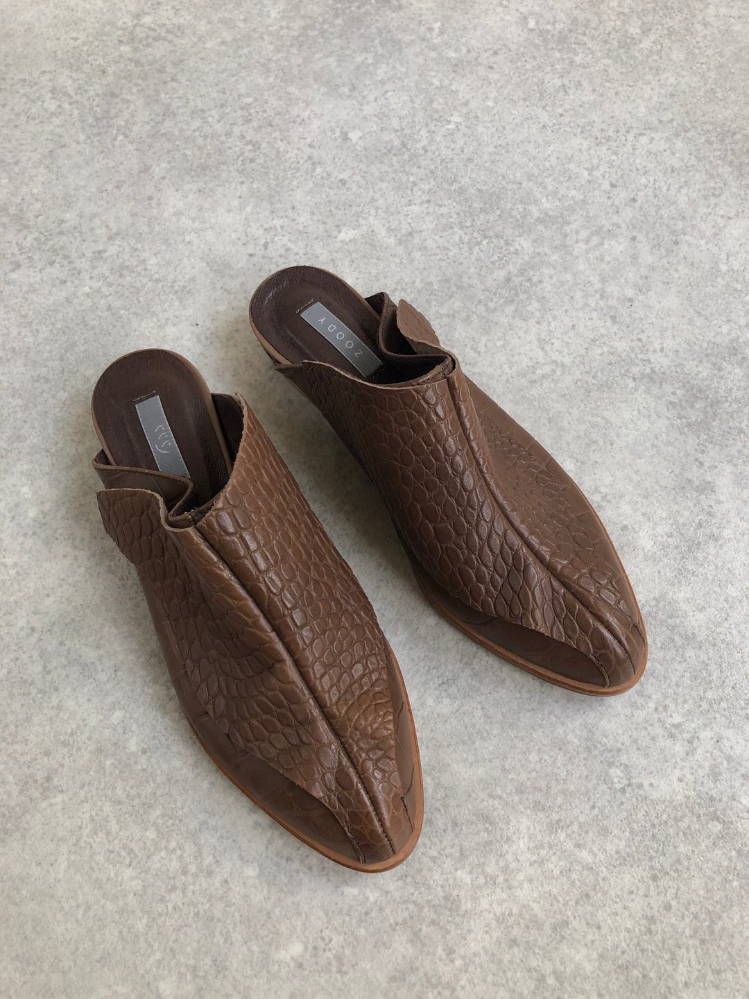 【蜕变 Sale】样品鞋 / 荷 / #37 - 拖鞋 - 真皮 咖啡色