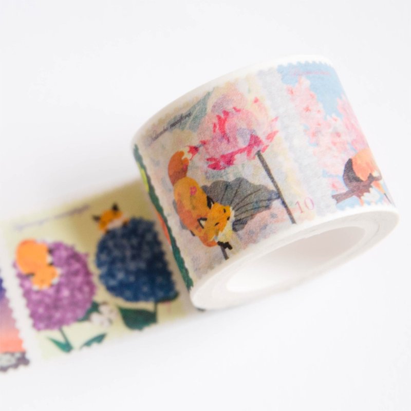 │花卉邮票│30mm和纸胶带 - 纸胶带 - 纸 白色