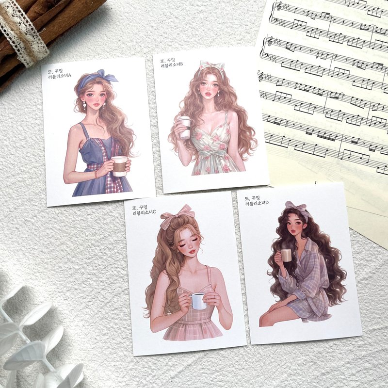 可爱少女 - 贴纸 - 其他材质 多色