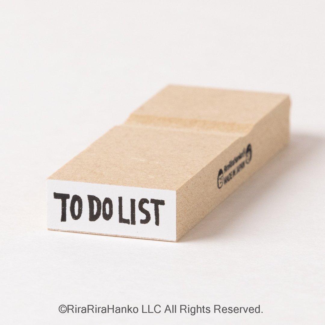 【TO DO LIST (待办事项列表)】英文字母排程印章*8mm x 20mm*橡胶印章 * R496_o - 印章/印台 - 木头 