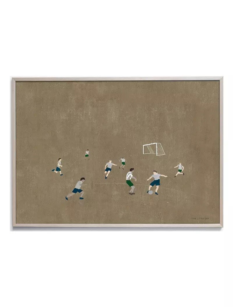Elisabeth Dunker -瑞典艺术家设计海报 Soccer poster (50X70cm) - 海报/装饰画/版画 - 纸 卡其色