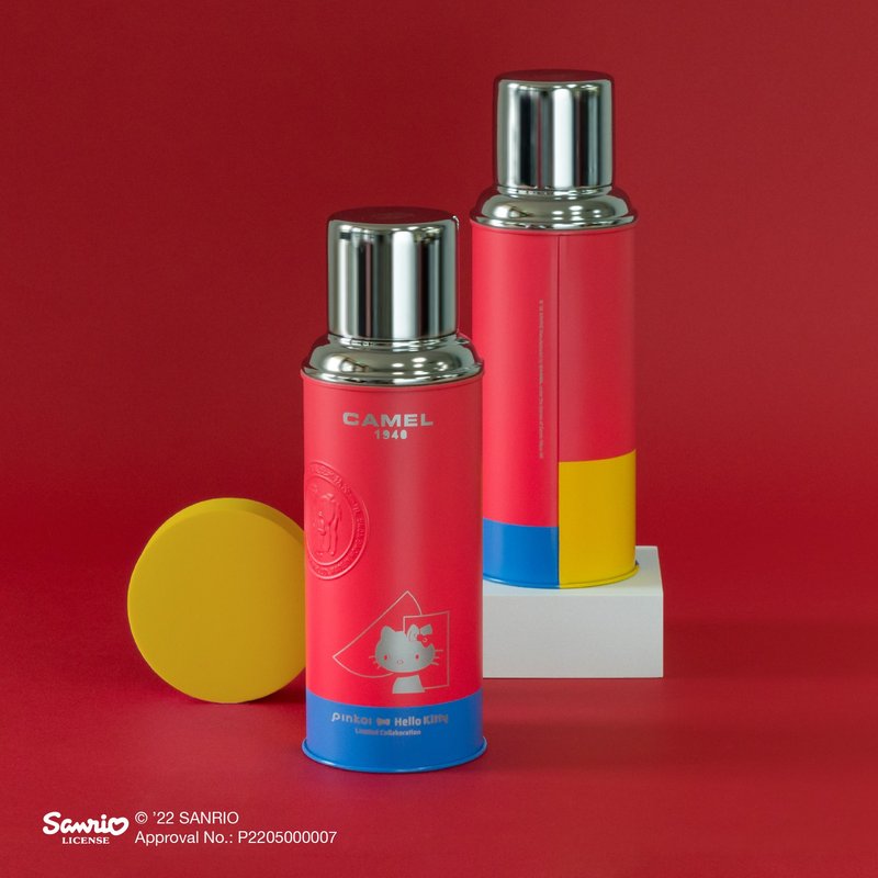 Pinkoi × Hello Kitty-骆驼牌 116 双层真空玻璃胆保温瓶 经典红 - 保温瓶/保温杯 - 其他材质 