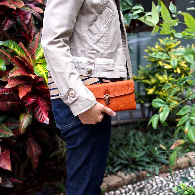 日本手工 经典多夹层牛皮女用长夹Made in Japan by Cledran - 皮夹/钱包 - 真皮 