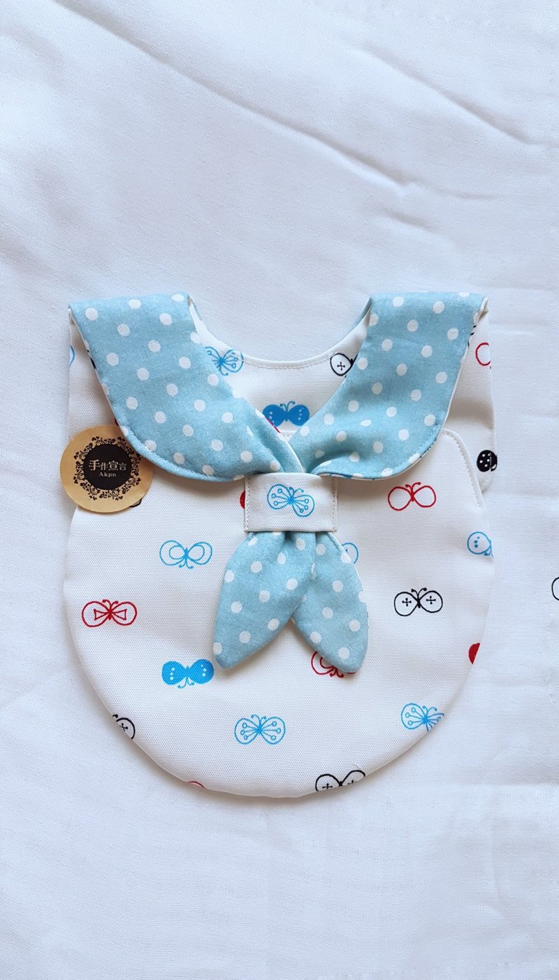 四重纱纯棉造型海军领兜.围兜.口水巾-白 - 围嘴/口水巾 - 棉．麻 白色