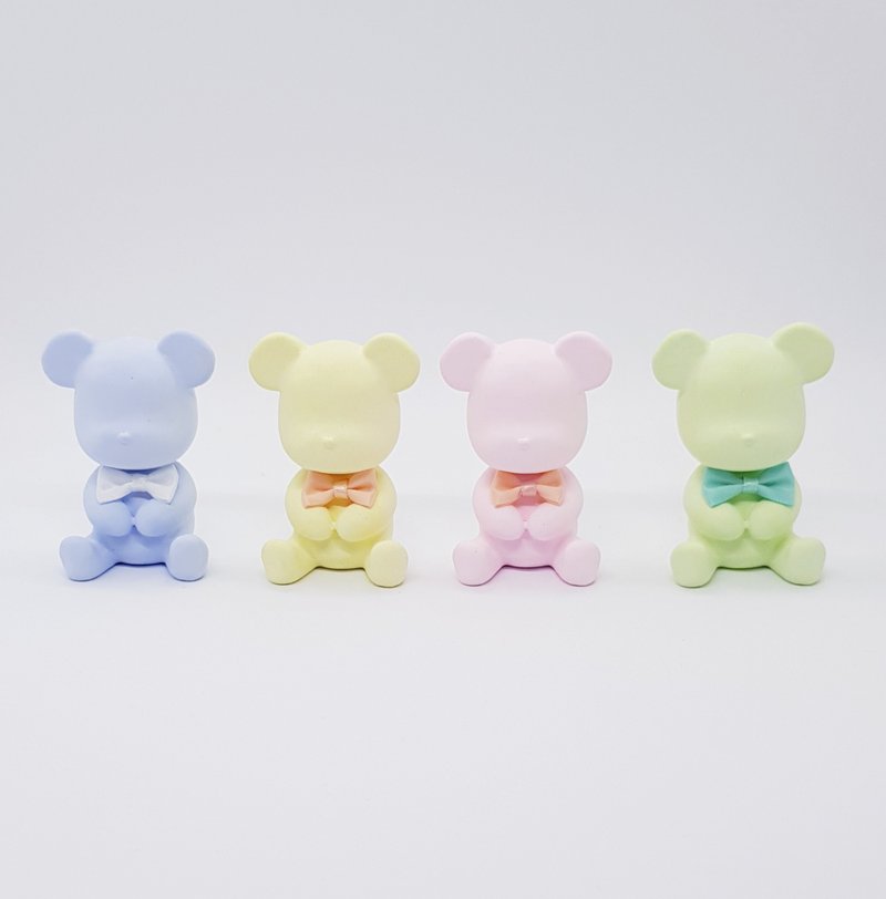 【情人节礼盒】小熊扩香石 婚礼小物-圣诞节交换礼物~ - 香薰/精油/线香 - 其他材质 白色