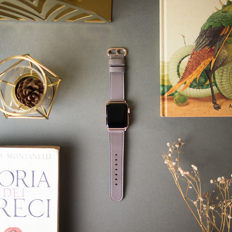 Apple Watch 皮革表带 38/40/41mm - 砾石灰 - 表带 - 真皮 灰色