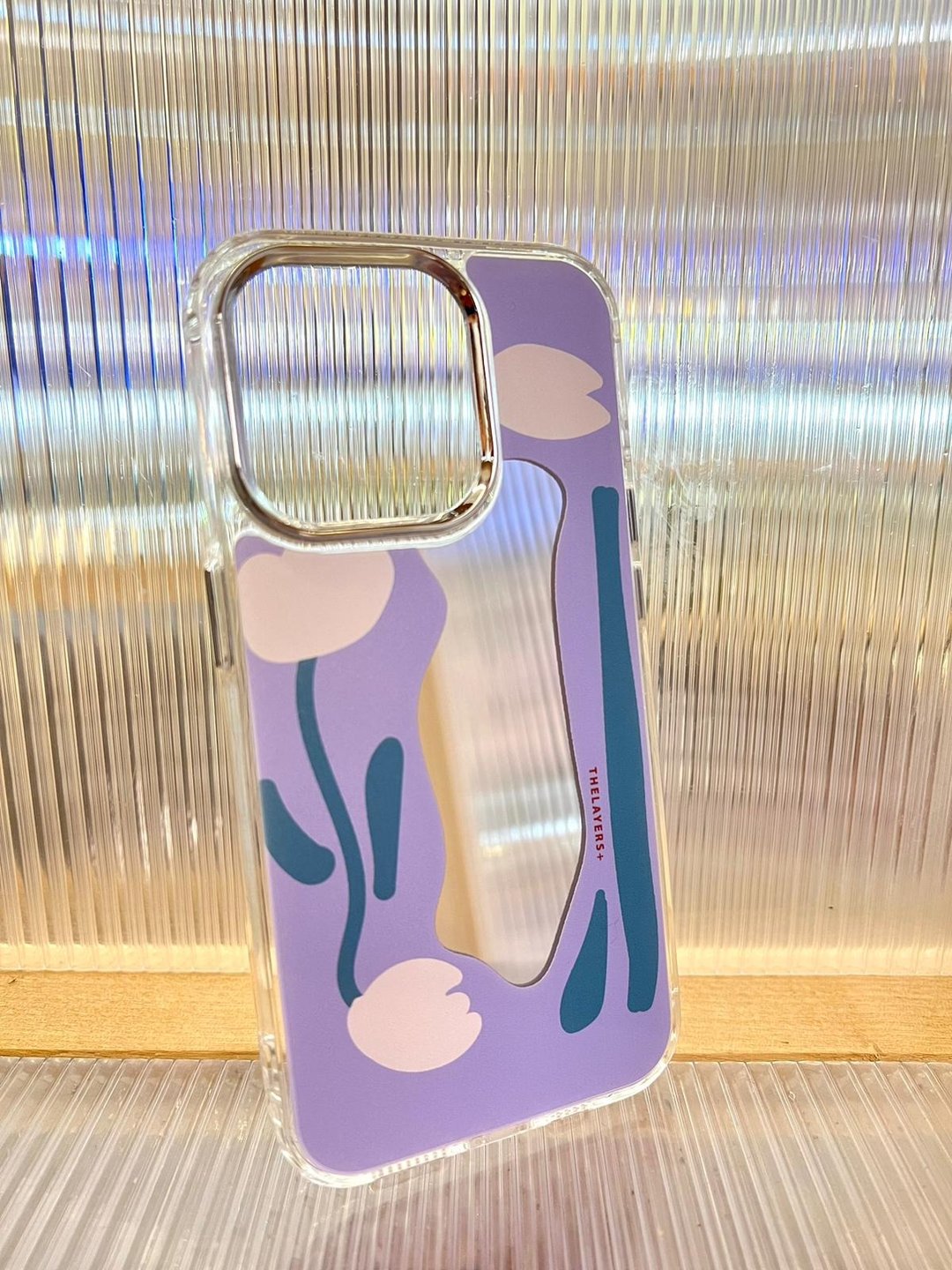 iPhone 17 | 粉紫色玫瑰Blossom镜面手机壳 | 几何植物花朵图案 - 手机壳/手机套 - 塑料 紫色