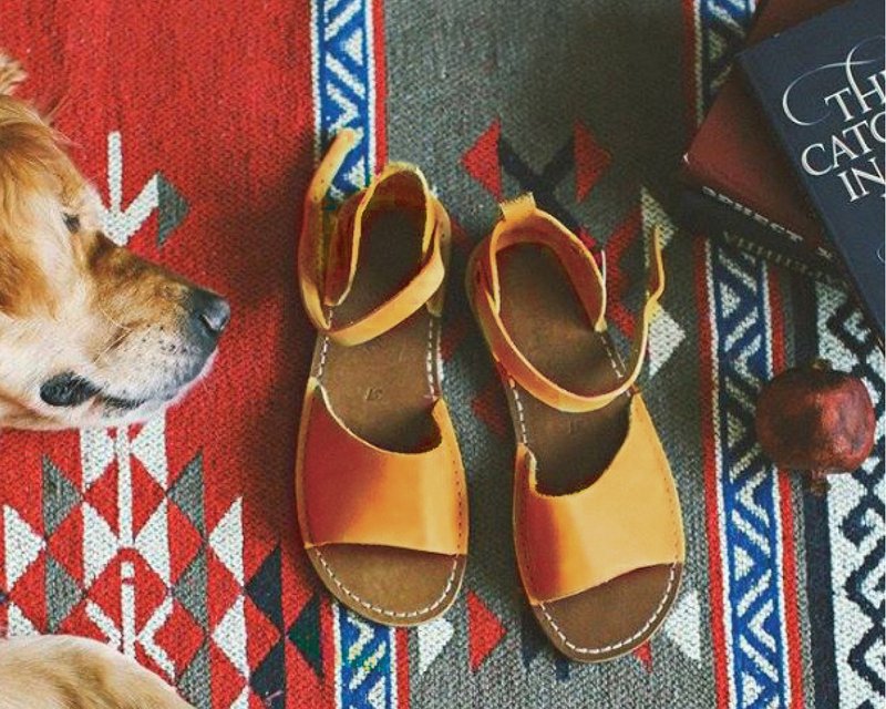 夏季凉鞋、 皮革凉鞋、真皮、露趾凉鞋、女士凉鞋、夏季鞋 - 男女凉鞋 - 真皮 蓝色