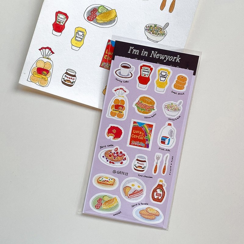 纽约早午餐 - 贴纸 - 纸 多色