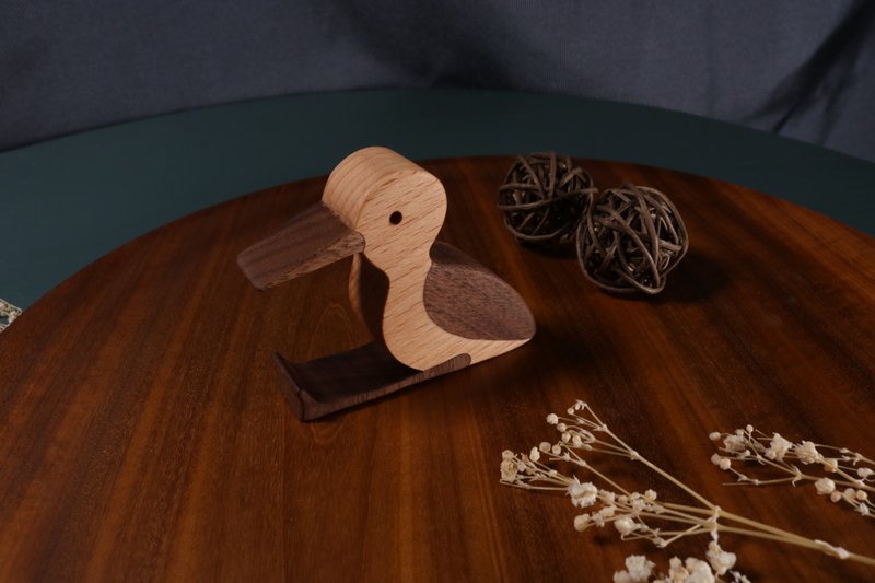 疗愈系木偶 x 心愈伙伴 - 高跷鸻 - 玩偶/公仔 - 木头 白色