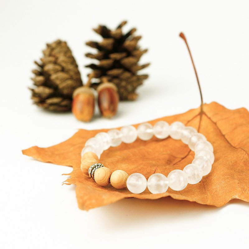 七轮调和手串/月光石桧木/天然/水晶手链/能量石/原生态102139 - 手链/手环 - 水晶 多色