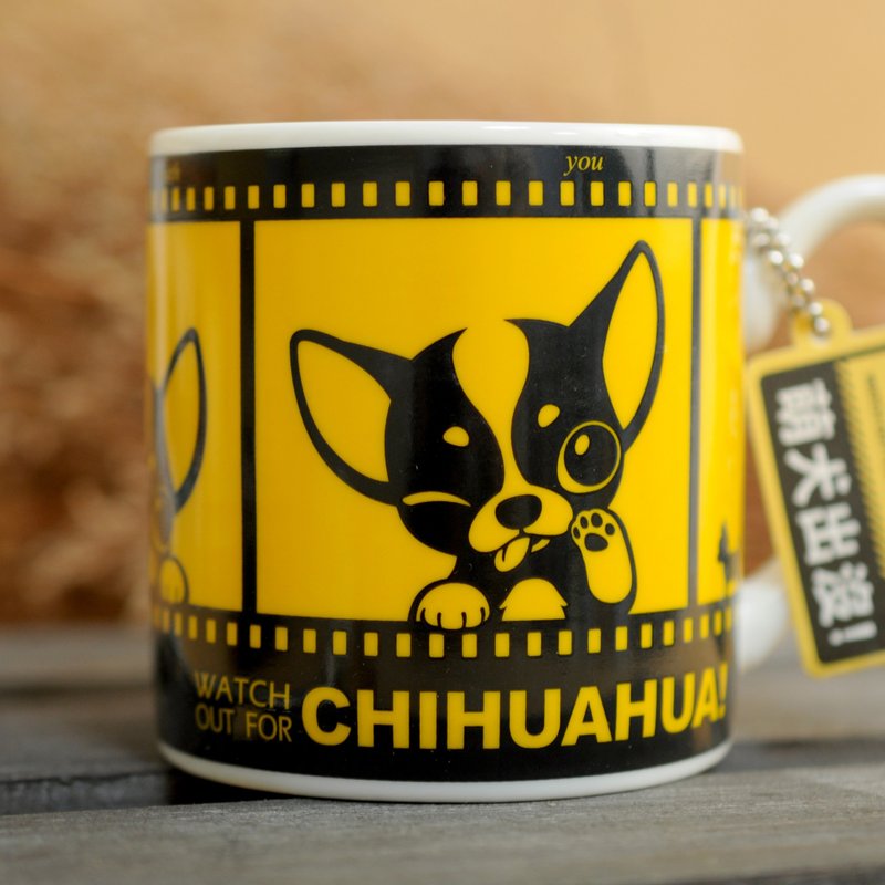 莺歌制【萌犬出没】三连拍马克杯-全12款 | 每款狗狗皆有三个动作 - 其他 - 陶 黄色