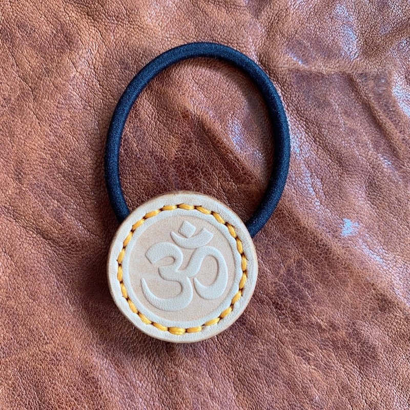 -Om- 植鞣皮革发圈 - 沐光金 - 发饰 - 真皮 橘色