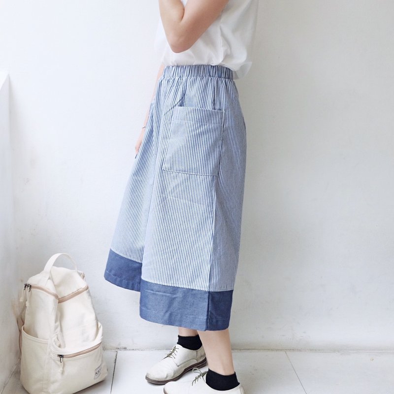 Elastic-waist Pants: light denim - 女装长裤 - 其他材质 蓝色