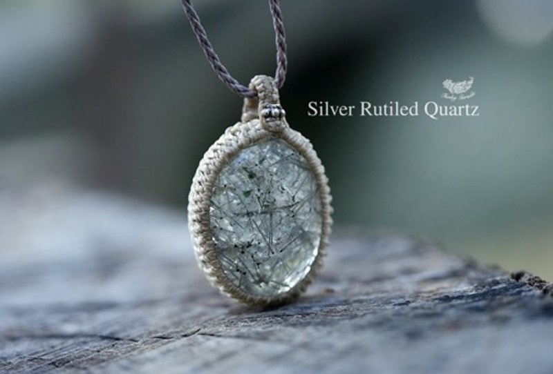 针织银发晶★手工编绳项链 1489 - 项链 - 宝石 