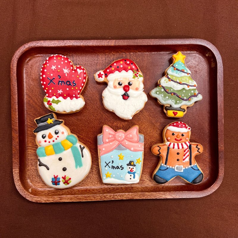 圣诞节糖霜饼干-6片/组 - 手工饼干 - 新鲜食材 