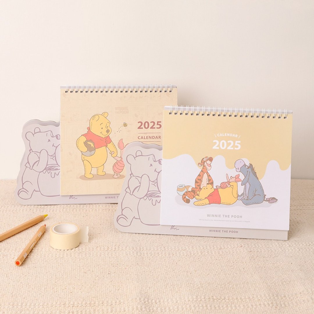 2025迪士尼小熊维尼桌历-迪士尼Disney正版 卡通手帐日志行事历 - 年历/台历 - 纸 多色