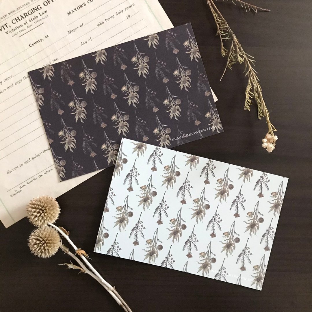 Memories of Botanical Garden Postcard Set - 卡片/明信片 - 纸 黑色