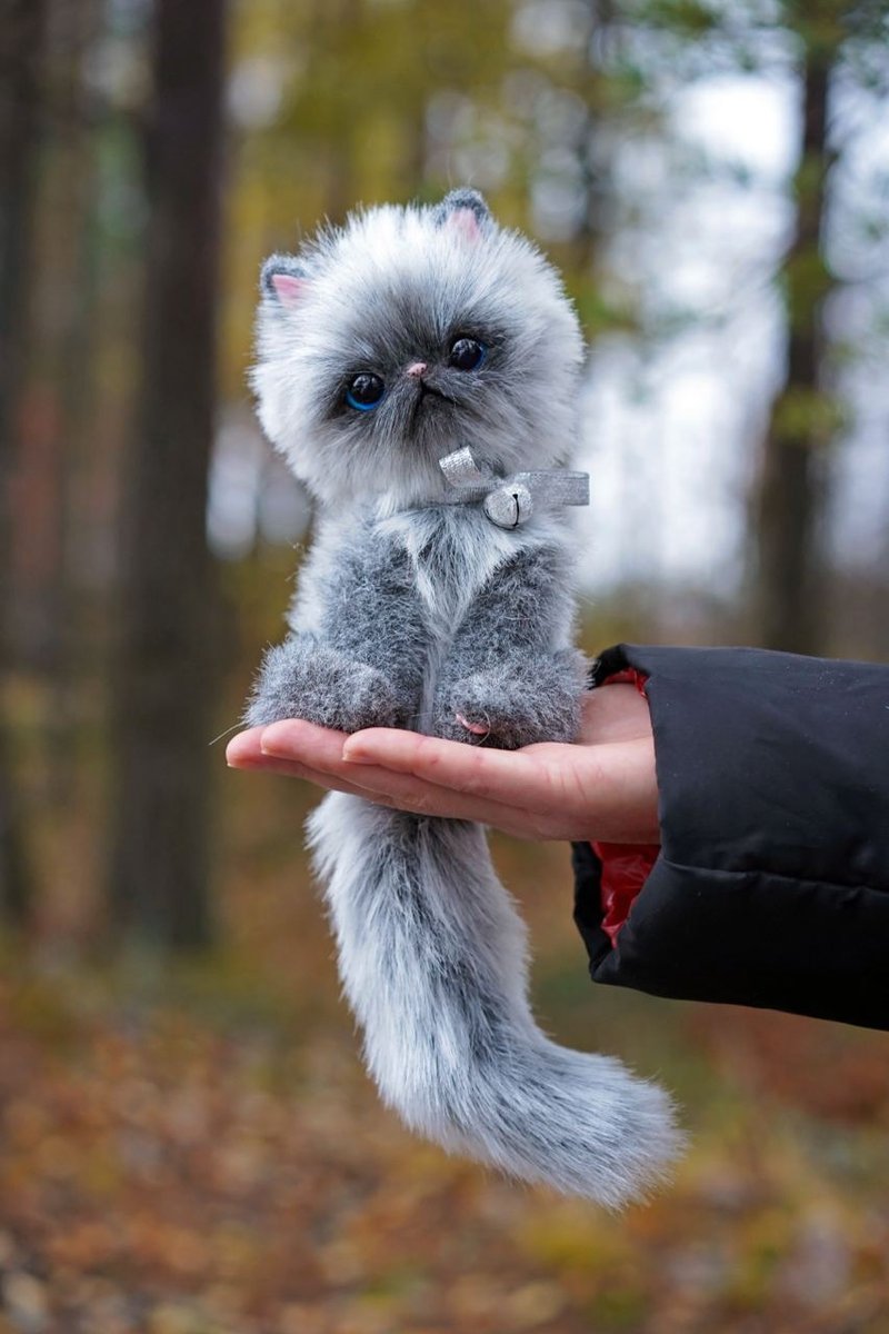 巴西克小猫 - 玩偶/公仔 - 其他材质 银色