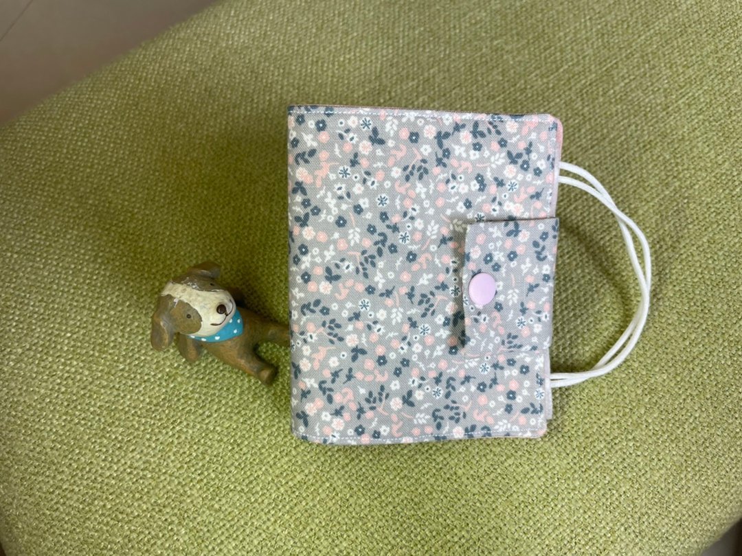 手作口罩收纳夹 / 粉碎花 - 口罩 - 棉 灰色