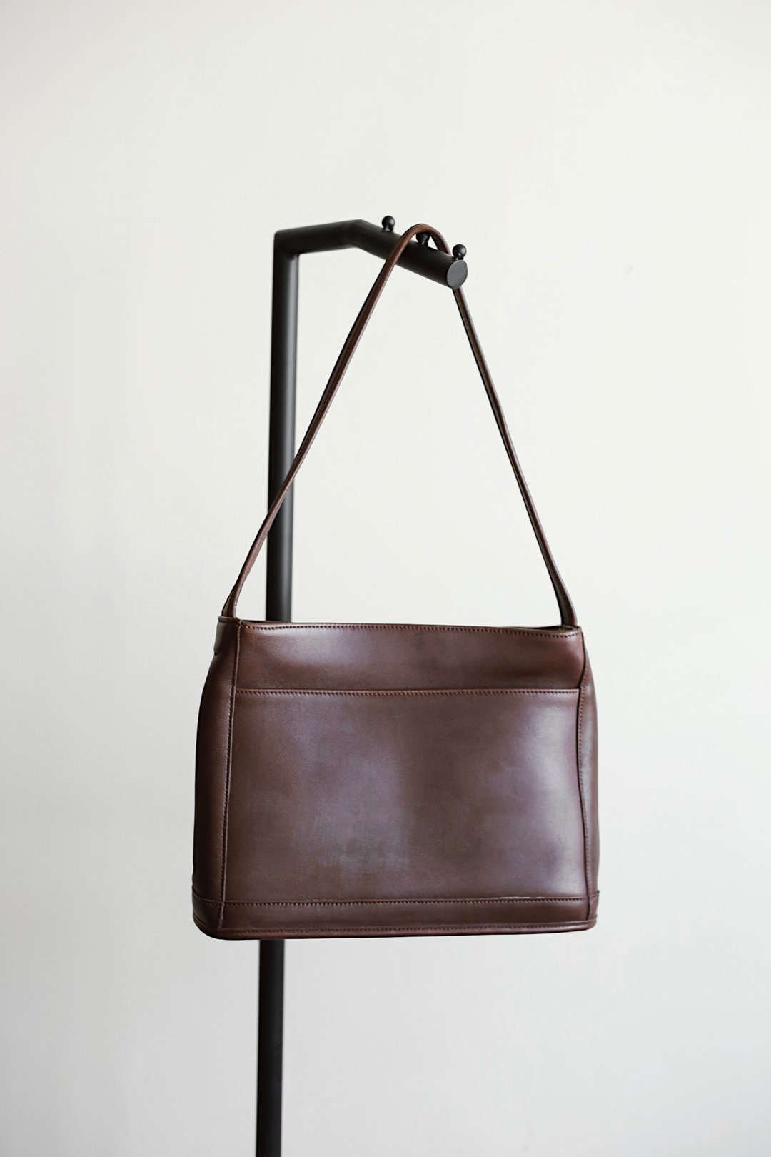 Vintage Coach Bag古董包/皮革袋/中古袋 - 侧背包/斜挎包 - 真皮 咖啡色