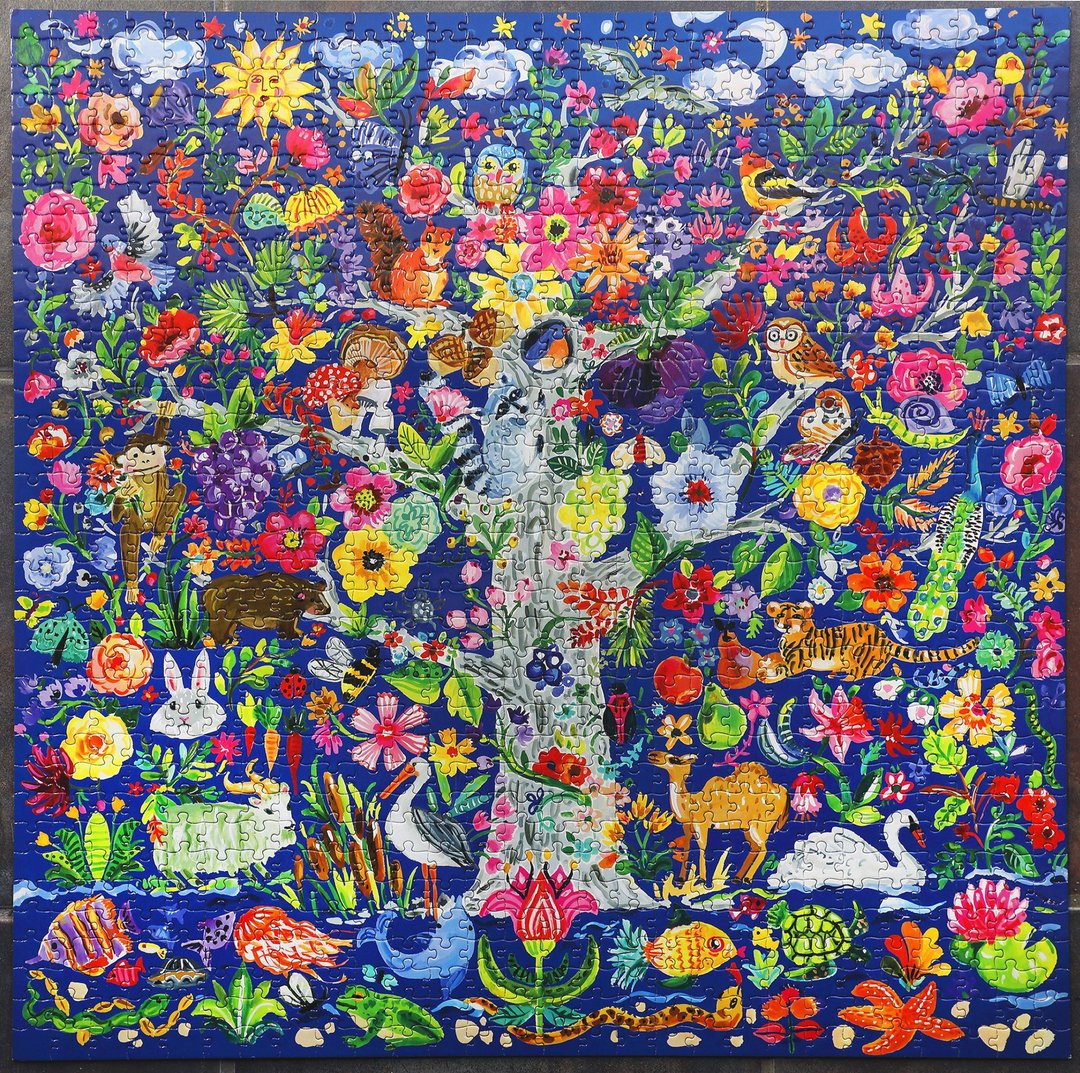 eeBoo 1000片拼图 -生命之树 Tree of Life 1000 Piece Puzzle - 拼图 - 纸 蓝色