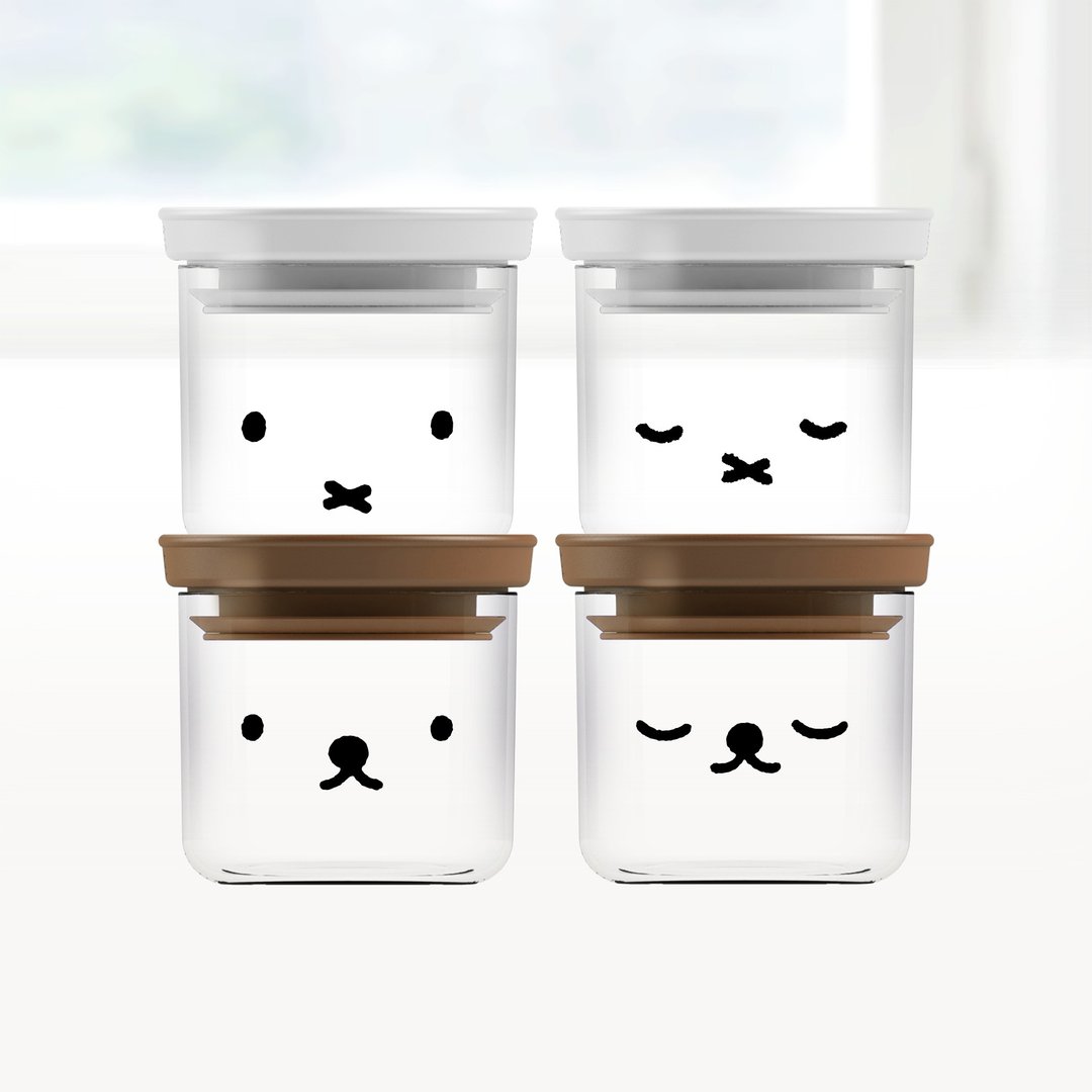 【Pinkoi X Miffy】圆形储物瓶(台港澳日限定发) - 收纳用品 - 塑料 多色