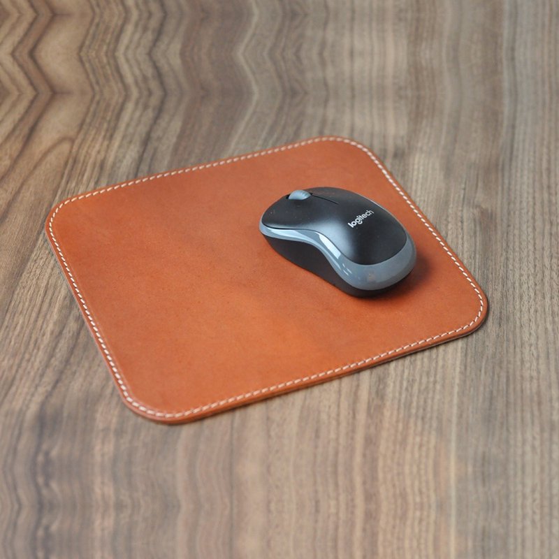 皮革桌垫 | 手工皮件 | 定制作礼物 | 植鞣革-皮制鼠标垫 - 鼠标垫 - 真皮 咖啡色