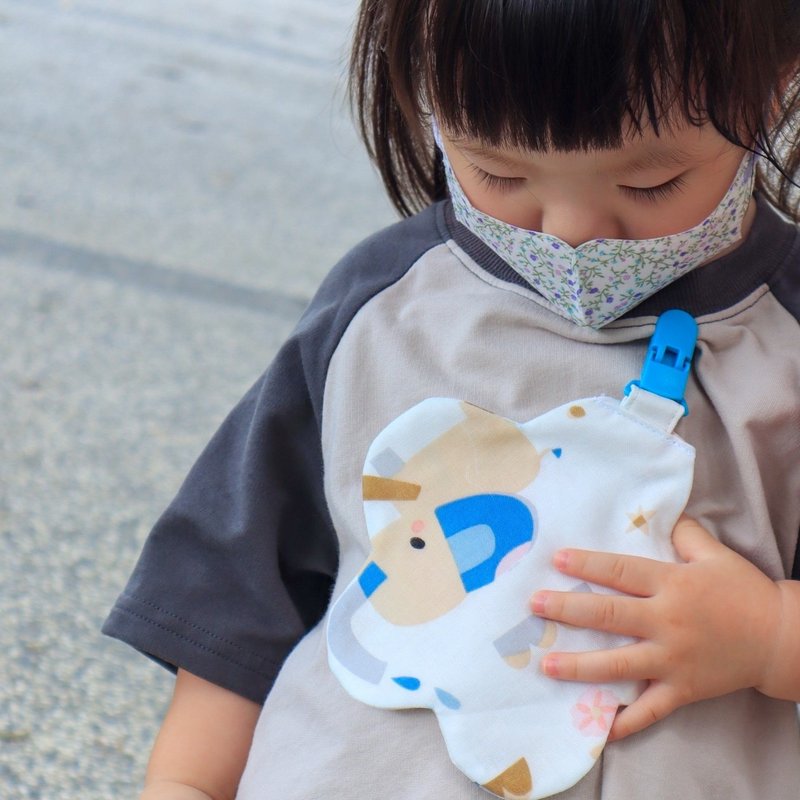 儿童专用手帕二入组(大象先生) - 其他 - 棉．麻 蓝色