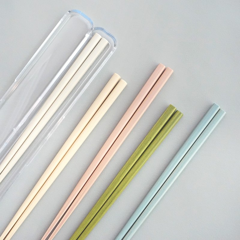 挪威筷子 23 厘米带透明盒天然木质餐具礼品礼物日本 - 筷子/筷架 - 木头 多色